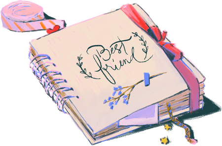 Painterly Scrapbook Best Friend Gifts That Show Care