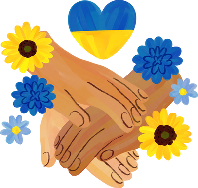 Painterly Solidarity with Ukraine Symbol 